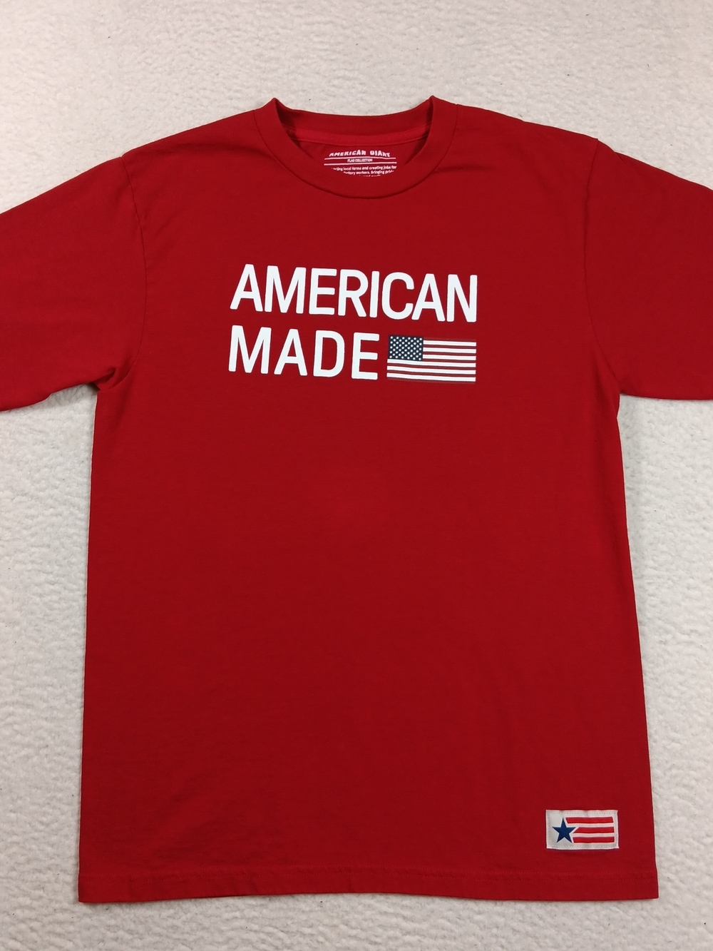 American Giant Shirt Mens Medium Flag Collection USA American Made Crew Neck